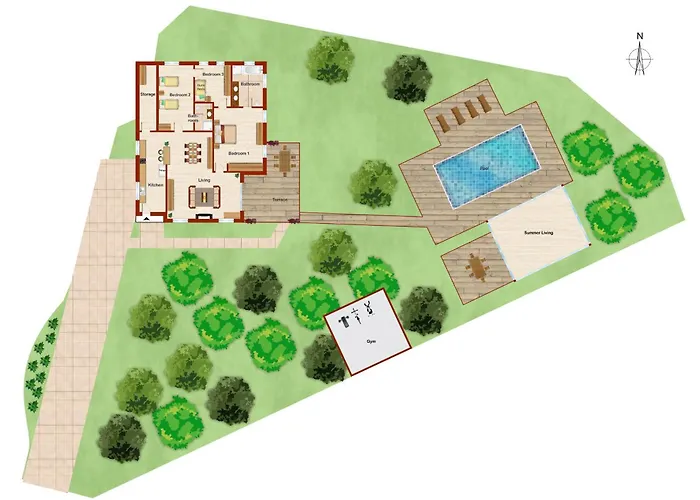 Villa In A Palm Tree Plantation